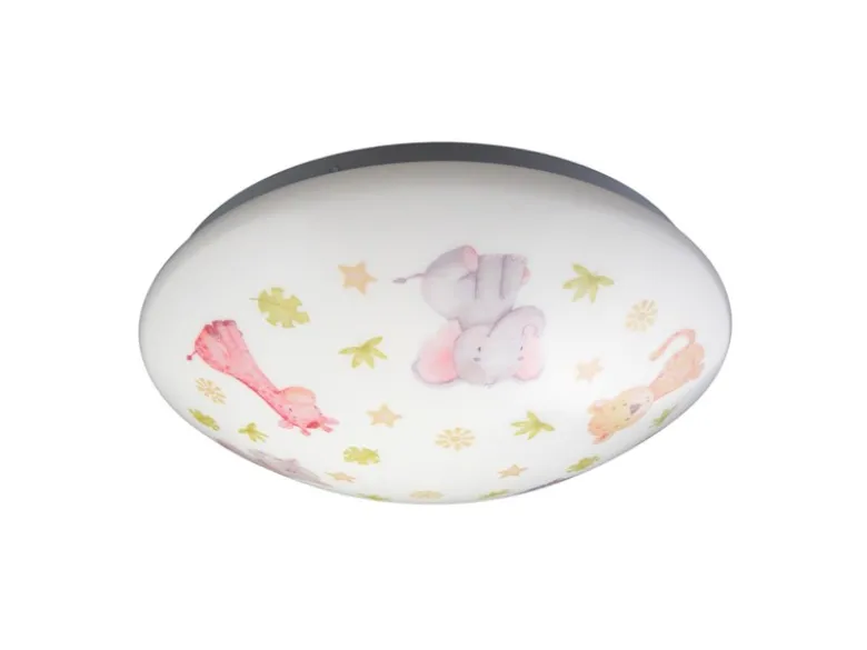 Kinderzimmer Lampe LITTLE SAFARI Deckenlampe Opalweiß & bunt Ø 35cm