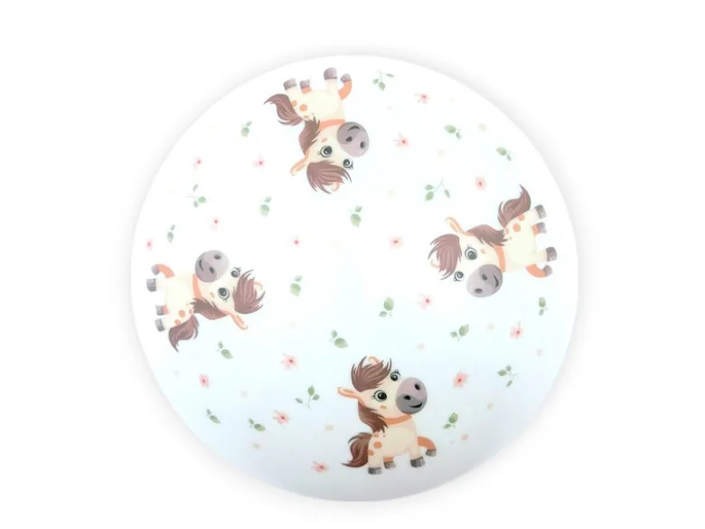 Kinderzimmer Lampe PONY PAULA Deckenlampe Opalweiß & bunt Ø 35cm
