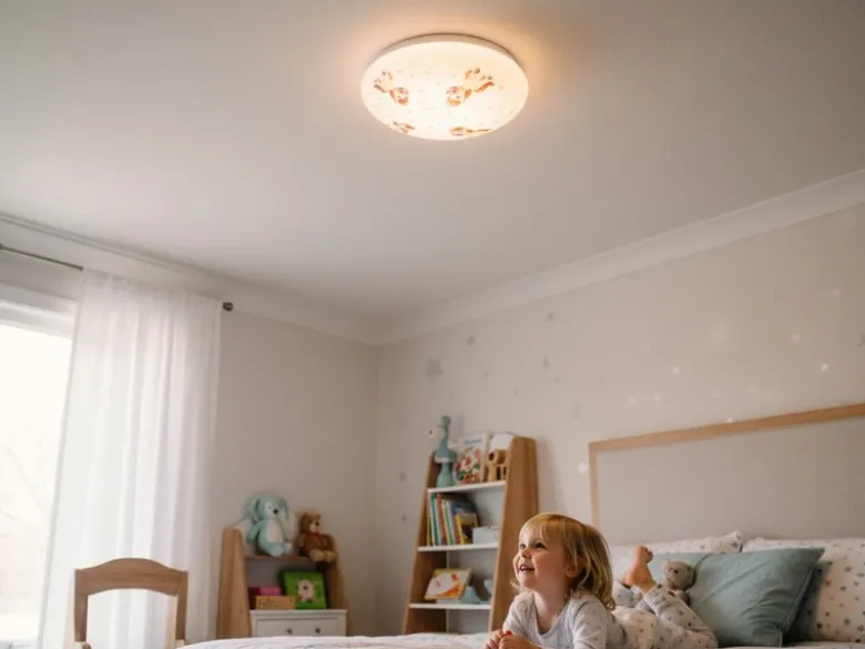 Kinderzimmer Lampe PONY PAULA Deckenlampe Opalweiß & bunt Ø 35cm
