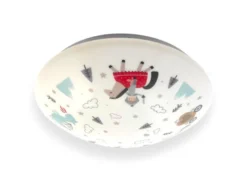 Kinderzimmer Lampe RITTER THEO Deckenlampe Opalweiß & bunt Ø 35cm