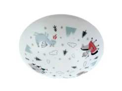 Kinderzimmer Lampe RITTER THEO Deckenlampe Opalweiß & bunt Ø 35cm