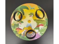 Kinderzimmer LED Deckenstrahler 3-flammig mit Dino Motiv, Ø 35cm