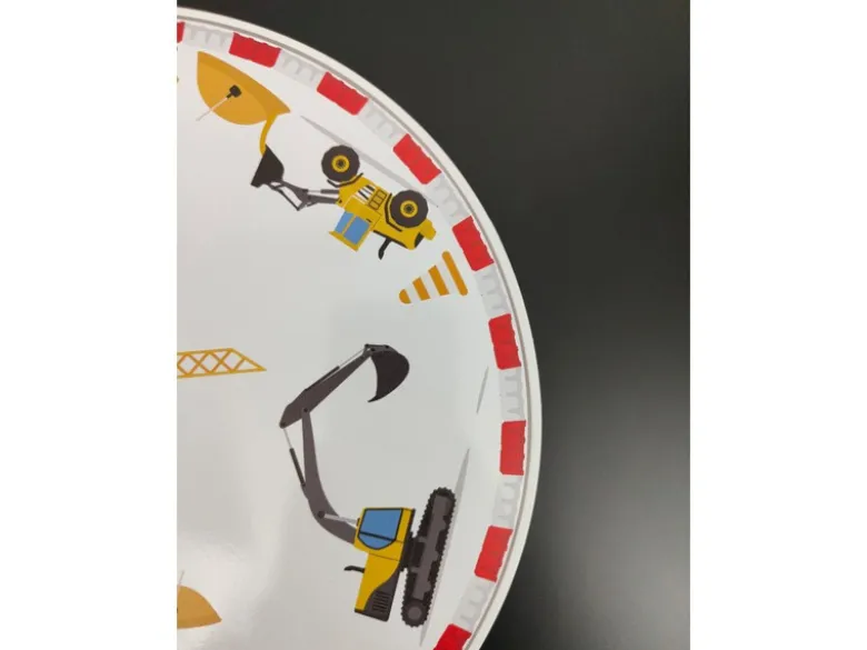 Kinderzimmer Wandlampe Baustelle Ø 25cm mit Schalter, Kabel, Stecker & E14 LED