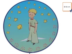 Kinderzimmer Wandlampe Blau, Motiv "Der kleine Prinz", Ø 25cm