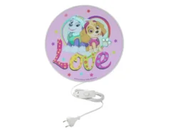 Kinderzimmer Wandlampe Ø 25cm in Rosa PAW PATROL die super Hunde