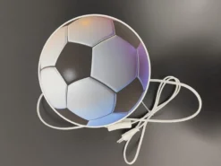 Kinderzimmer Wandlampe Fußball, Schalter und Stecker, Ø 25cm