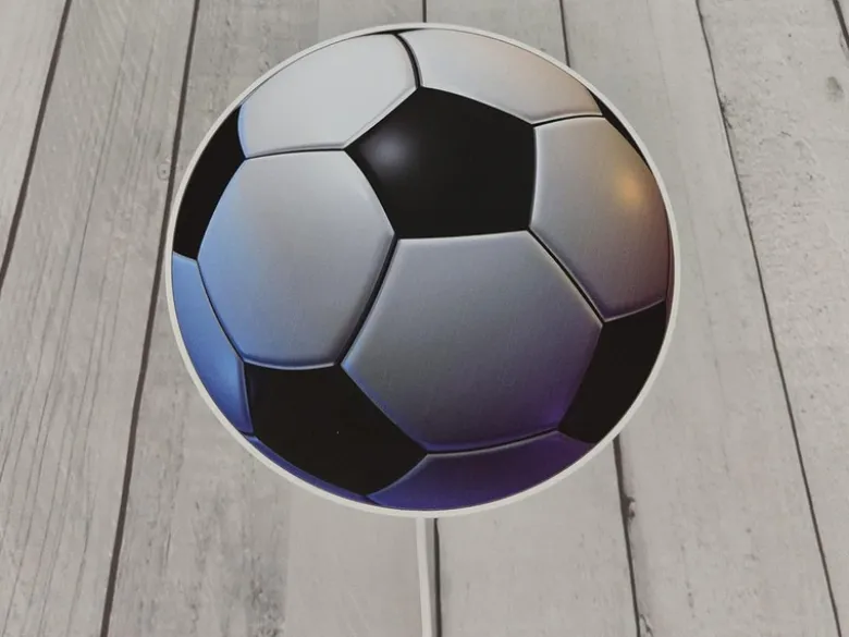 Kinderzimmer Wandlampe Fußball Ø 25cm mit Schalter, Kabel, Stecker & E14 LED
