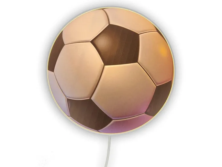 Kinderzimmer Wandlampe Fußball Ø 25cm mit Schalter, Kabel, Stecker & E14 LED