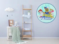 Kinderzimmer Wandlampe in Blau PAW PATROL die super Hunde, Ø 25cm