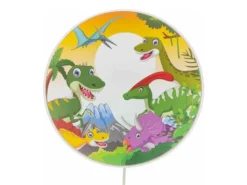 Kinderzimmer Wandlampe mit Dinosaurier Motiven Schalter und Stecker Ø 25cm