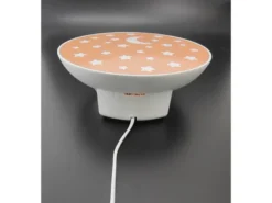 Kinderzimmer Wandlampe mit Mond & Sternen Pfirsichfarben, Schalter, Ø 25cm