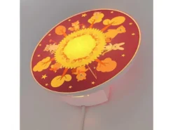 Kinderzimmer Wandlampe mit Wald Motiven, Schalter und Stecker, Ø 25cm