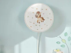Kinderzimmer Wandlampe Pony Ø 25cm mit Schalter, Kabel, Stecker & E14 LED