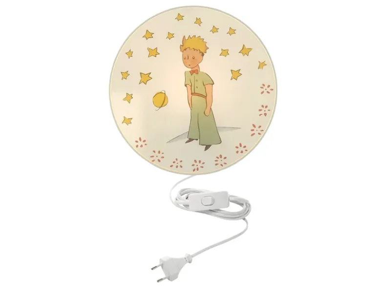 Kinderzimmer Wandlampe PRINZ mit Kabel, Stecker & Schalter, Ø 25cm
