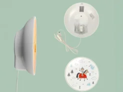Kinderzimmer Wandlampe Ritter Ø 25cm mit Schalter, Kabel, Stecker & E14 LED