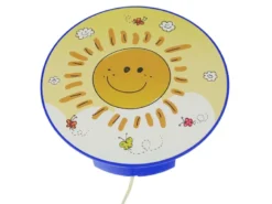 Kinderzimmer Wandlampe SUNNY Gelb, Motiv Sonne, Ø 25cm
