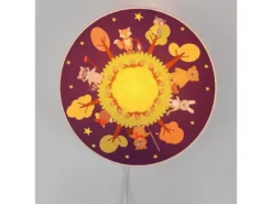 Kinderzimmer Wandlampe Wald Ø 25cm mit Schalter, Kabel, Stecker & E14 LED
