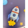 Kinderzimmer Wandlampe Weltall Ø 25cm mit Schalter, Kabel, Stecker & E14 LED