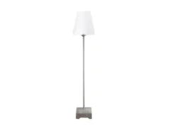 Klassische LED Außenstehleuchte aus Aluminium, Höhe 130cm, Weiß