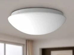 Klassische LED Deckenschale mit Glas Lampenschirm Opalglas, Ø 30cm
