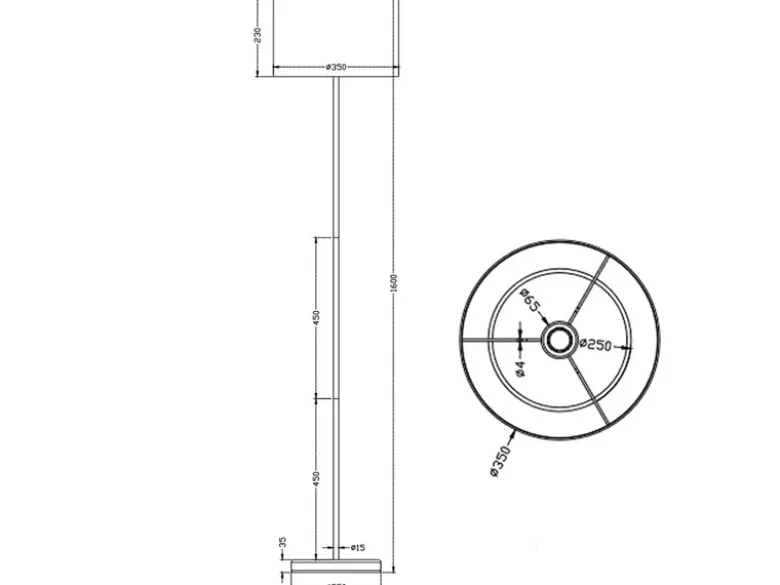 Klassische Stehlampe HOTEL mit E27 Stoffschirm Weiß, Höhe 160cm