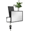 Kleine Wandgarderobe MIMI Metall Schwarz mit Spiegel und Ablage, Breite 34cm