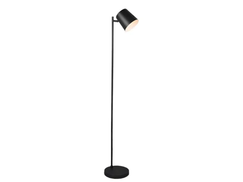 Kleine Akku Stehlampe BLAKE kabellos - dimmbar, Metall Schwarz, Höhe 125cm