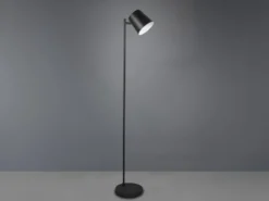Kleine Akku Stehlampe BLAKE kabellos - dimmbar, Metall Schwarz, Höhe 125cm