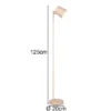 Kleine Akku Stehlampe BLAKE kabellos - dimmbar, Metall Beige, Höhe 125cm
