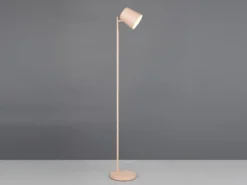 Kleine Akku Stehlampe BLAKE kabellos - dimmbar, Metall Beige, Höhe 125cm