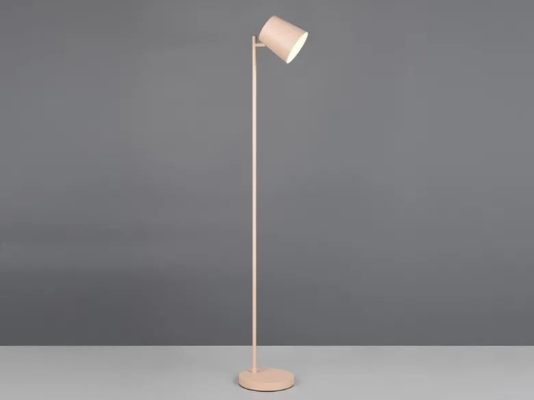 Kleine Akku Stehlampe BLAKE kabellos - dimmbar, Metall Beige, Höhe 125cm