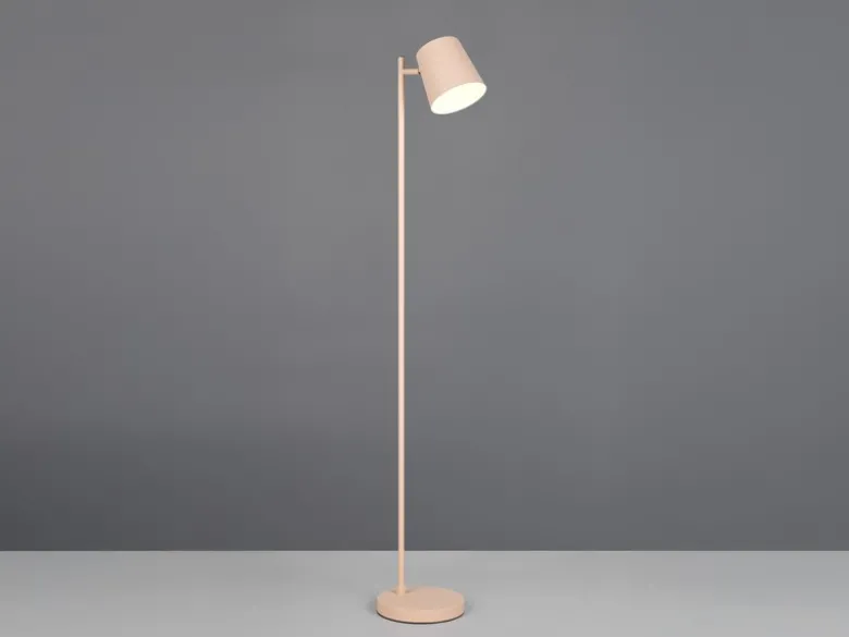 Kleine Akku Stehlampe BLAKE kabellos - dimmbar, Metall Beige, Höhe 125cm