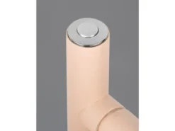 Kleine Akku Stehlampe BLAKE kabellos - dimmbar, Metall Beige, Höhe 125cm