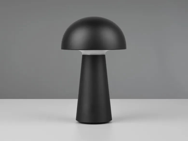 Kleine Akku Tischleuchte LENNON per USB aufladbar Schwarz, Höhe 21cm