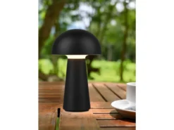 Kleine Akku Tischleuchte LENNON per USB aufladbar Schwarz, Höhe 21cm