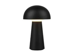 Kleine Akku Tischleuchte LENNON per USB aufladbar Schwarz, Höhe 21cm