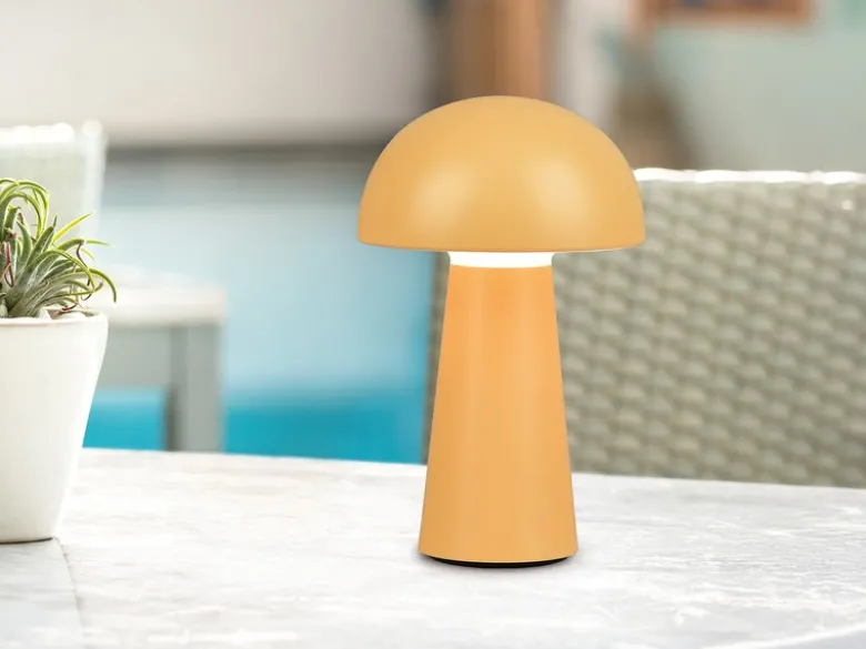Kleine Akku Tischleuchte LENNON per USB aufladbar Gelb, Höhe 21cm
