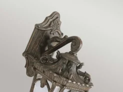 Kleine antike Außenwandleuchte TOURNAI hängend Bronzefarbig, Höhe 27cm