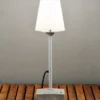 Kleine Außenstehleuchte / Bodenleuchte LUCCA aus Aluminium, Höhe 59cm, Weiß