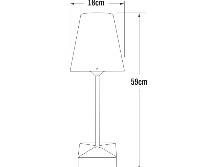 Kleine Außenstehleuchte / Bodenleuchte LUCCA aus Aluminium, Höhe 59cm, Weiß