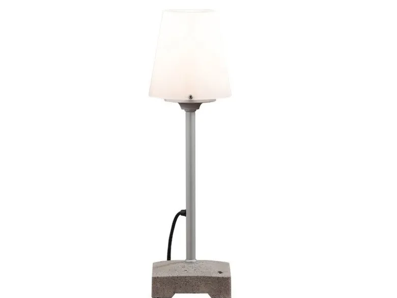 Kleine Außenstehleuchte / Bodenleuchte LUCCA aus Aluminium, Höhe 59cm, Weiß