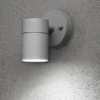 Kleine Außenwandleuchte MODENA Downlight, Höhe 9cm, Aluminium Grau