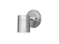 Kleine Außenwandleuchte MODENA Downlight, Höhe 9cm aus Stahl, Silber