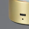 Kleine ausgefallene Akku Tischleuchte Glas bunt, USB aufladbar, Höhe 17,5cm