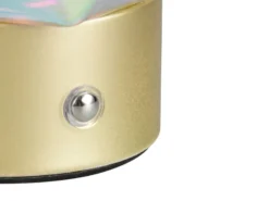 Kleine ausgefallene Akku Tischleuchte Glas bunt, USB aufladbar, Höhe 17,5cm
