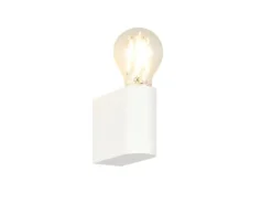 Kleine Bad Wandleuchte PRATELLA aus Kunststoff Weiß, Höhe 8cm
