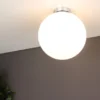 Kleine Deckenleuchte CITY 1 flammig Glaskugel Opal Weiß, Ø 15cm