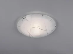 Kleine Deckenschale SANDRINA Glas Lampenschirm mit Streifendekor Ø 30cm