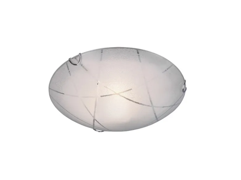 Kleine Deckenschale SANDRINA Glas Lampenschirm mit Streifendekor Ø 30cm