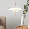 Kleine dimmbare LED Pendelleuchte KEATON im modernen Design, Hellgrau Ø 20cm